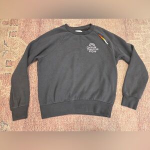 Spiritual Gangster navy embroidered rainbow crewneck sweatshirt size extra small